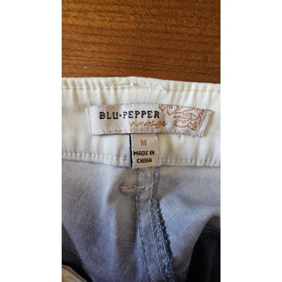 Blu Pepper Ombre Lace Shorts Denim Jean , Womens Sz M - Picture 9 of 9